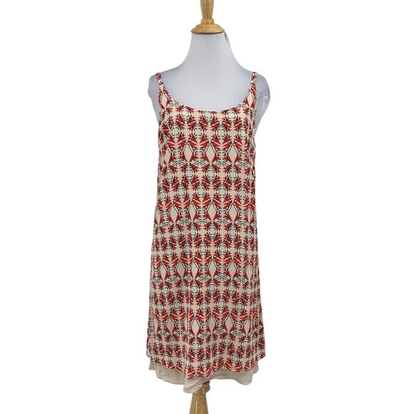 Cabi Dress Womens S Small Multi Geometric Batik Slip Sleeveless Peekaboo Lined - Picture 1 of 16